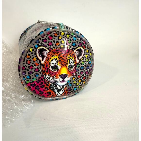 Lisa Frank Cheetah Print Pencil Pouch Make-Up Case Trinket Bag Cosmetic - Picture 4 of 8